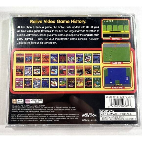 A Collection of Classic Games for the Atari 2600 PlayStation 1 Tested - Picture 2 of 9